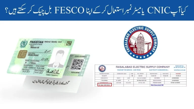 Can You Check Your FESCO Bill Using CNIC or Meter Number